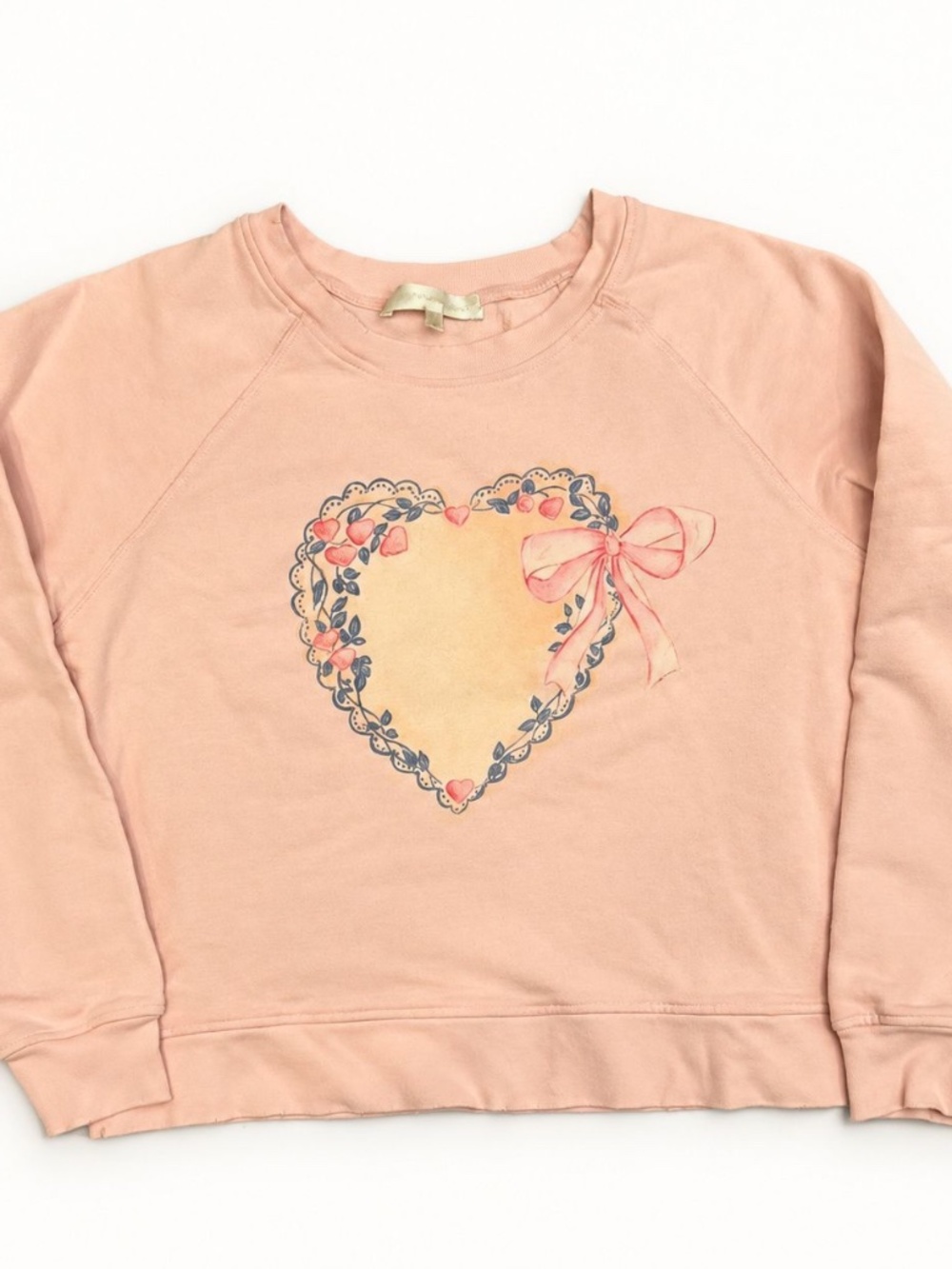 Pink Heart Graphic Sweatshirt